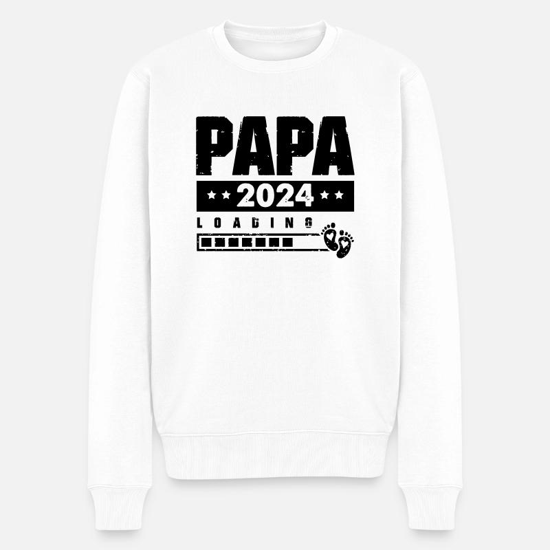 Papa 2024 Chargement - Pull Premium bio Homme - blanc