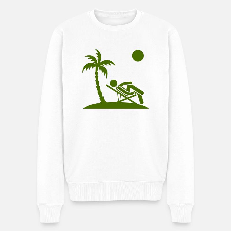 holiday chill - Männer Premium Bio Pullover - Weiß