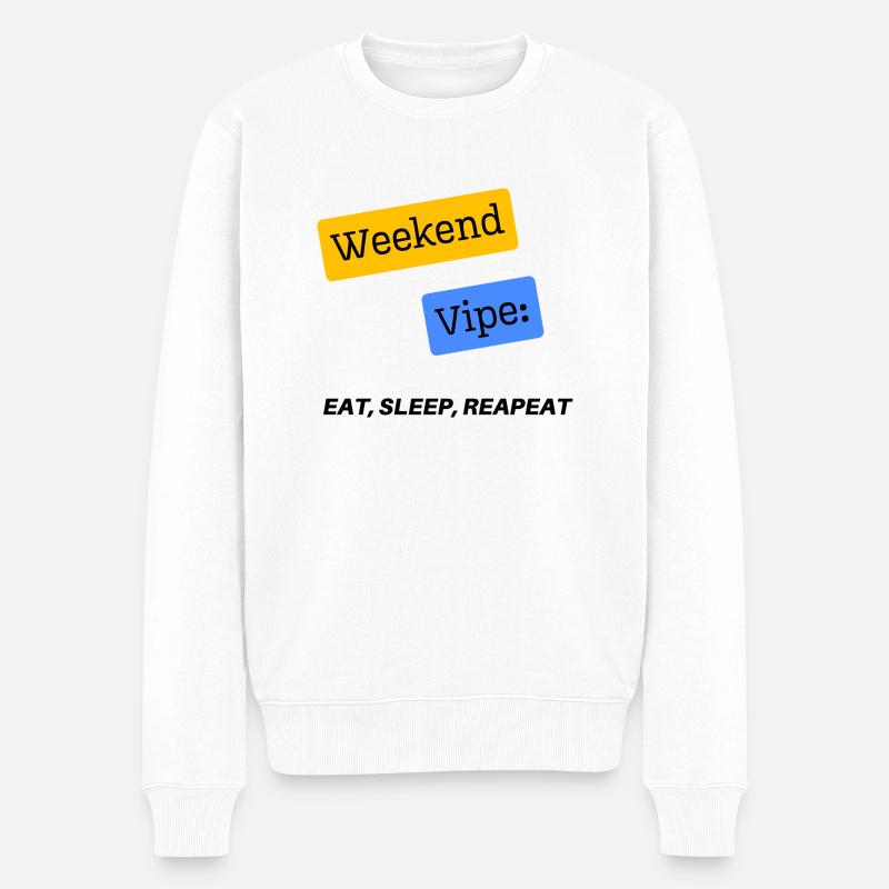 Weekend - Männer Premium Bio Pullover - Weiß