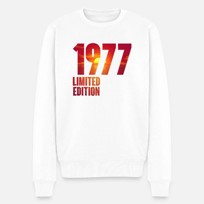 1977 - Männer Premium Bio Pullover - Weiß