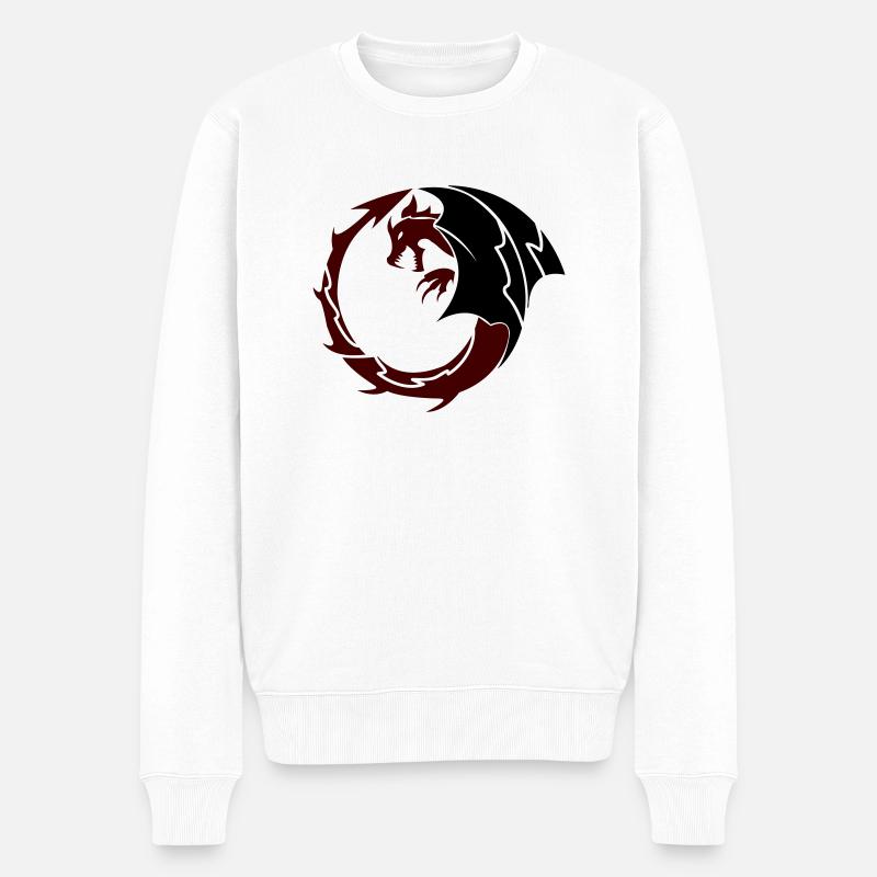 dragon - Männer Premium Bio Pullover - Weiß