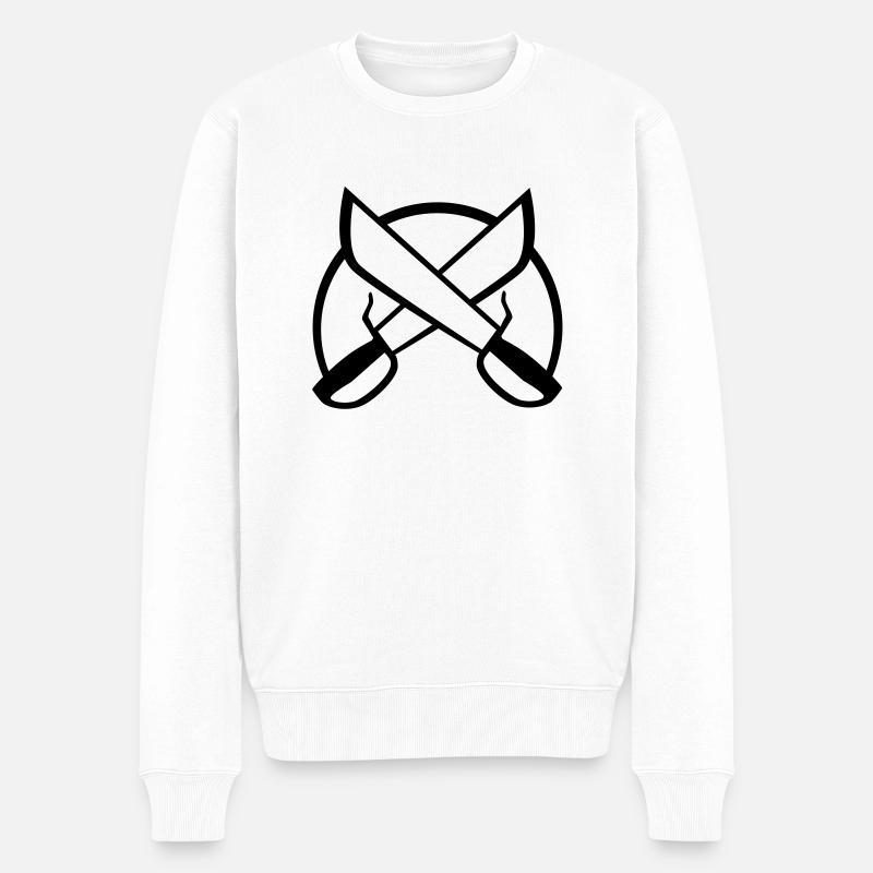 Wing Chun 1 - Männer Premium Bio Pullover - Weiß