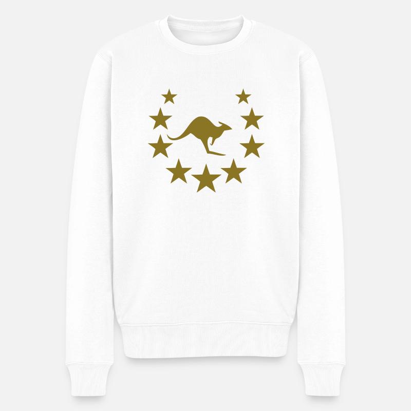 kangaroo star - Pull Premium bio Homme - blanc