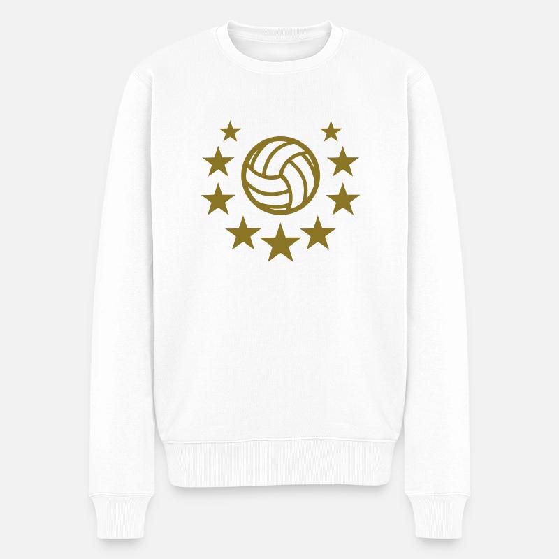 volleyball star - Männer Premium Bio Pullover - Weiß
