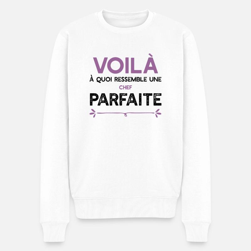 Une Chef parfaite cadeau - Pull Premium bio Homme - blanc