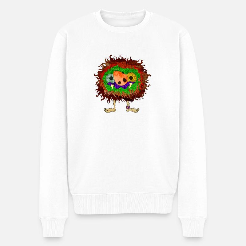monstre - Pull Premium bio Homme - blanc