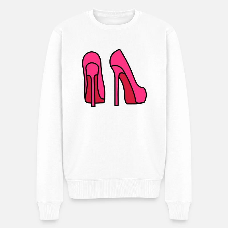 high_heels__f3 - Männer Premium Bio Pullover - Weiß