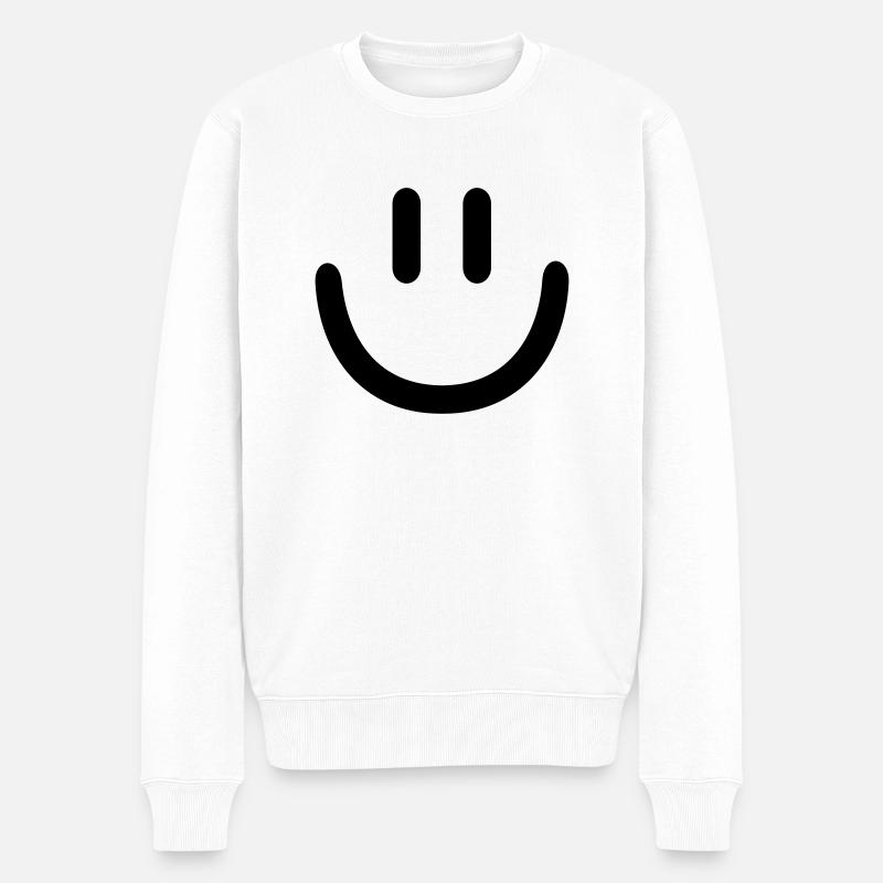 Smiley - Pull Premium bio Homme - blanc