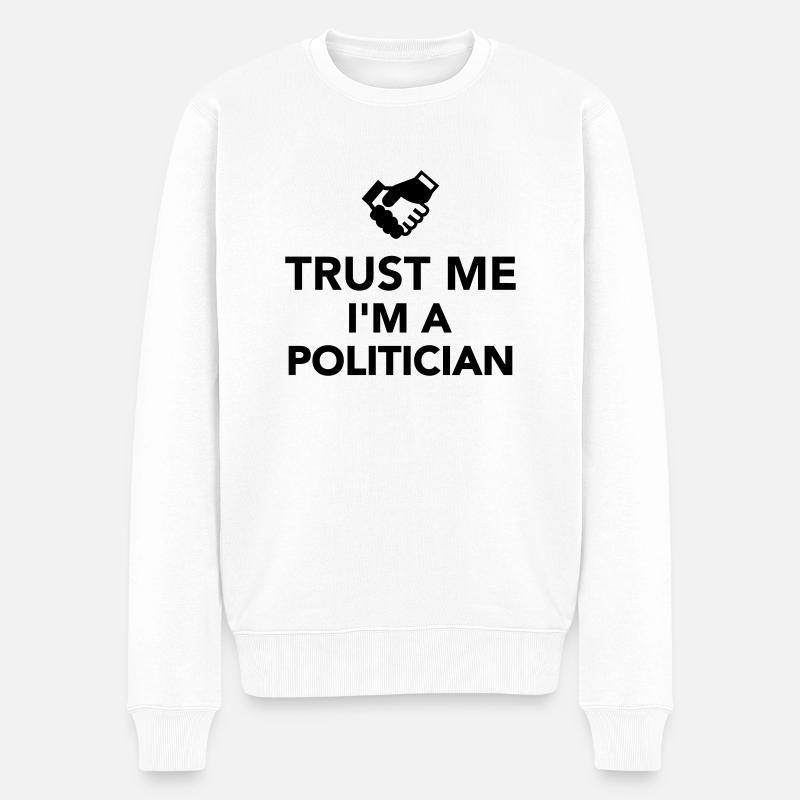 Politiker - Männer Premium Bio Pullover - Weiß