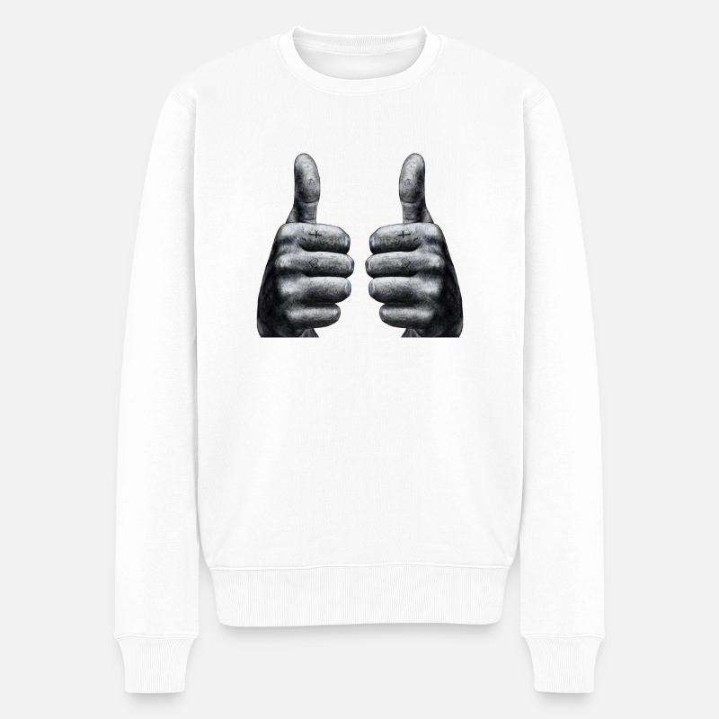 bravo bien - Pull Premium bio Homme - blanc