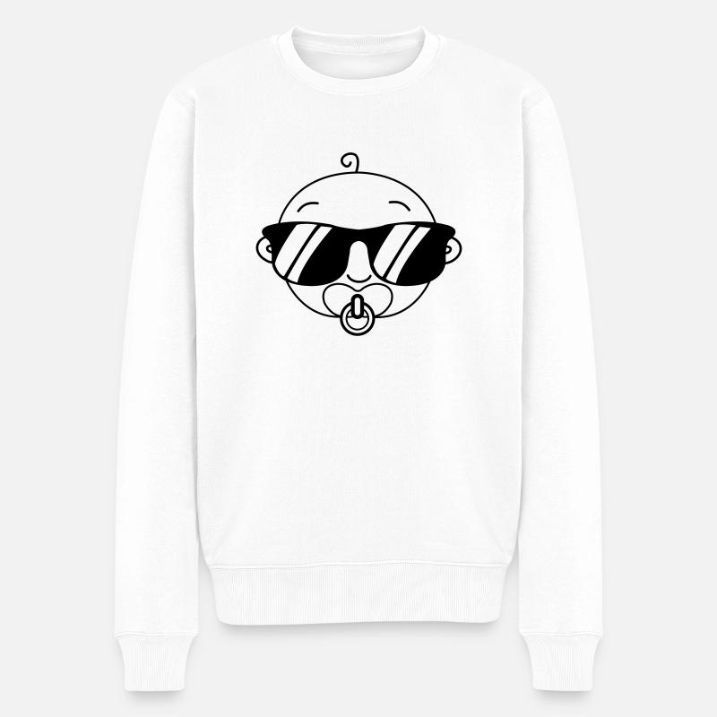 baby - Männer Premium Bio Pullover - Weiß
