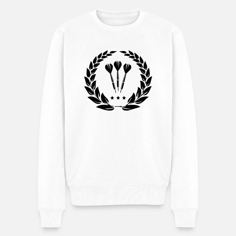 Kranz Dart - Männer Premium Bio Pullover - Weiß