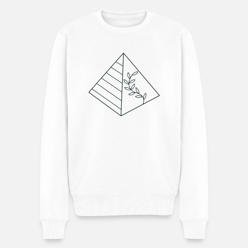 Pyramide à croissance florale - Pull Premium bio Homme - blanc