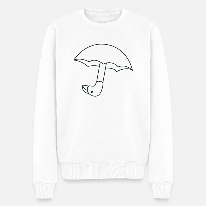 SÜSSER Vogelschirm - Männer Premium Bio Pullover - Weiß