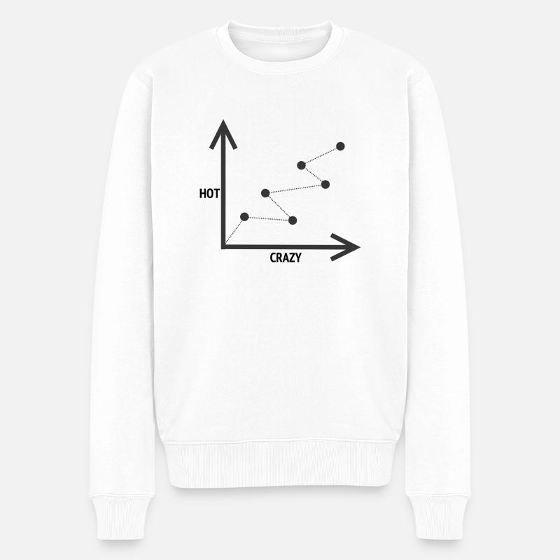 ÉCHELLE HOT-CRAZY - Pull Premium bio Homme - blanc