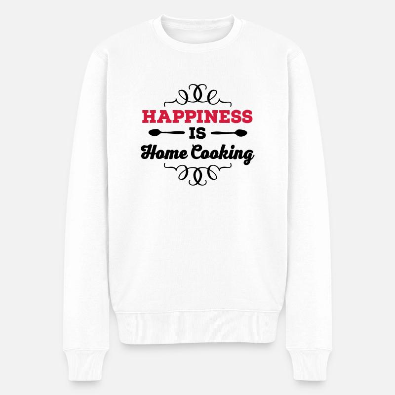 cuire - Pull Premium bio Homme - blanc