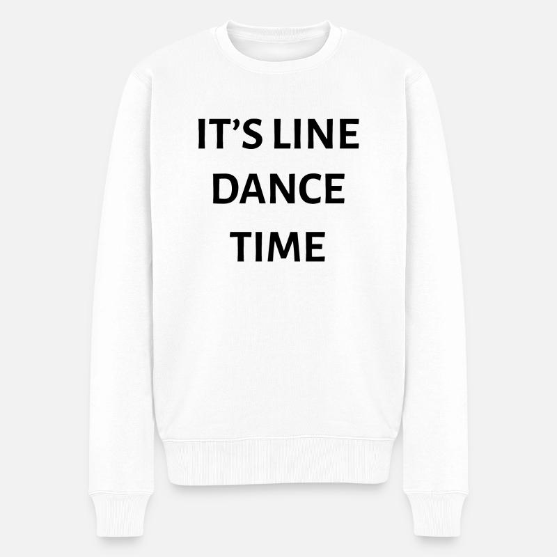 Dancing Dance Music - Männer Premium Bio Pullover - Weiß