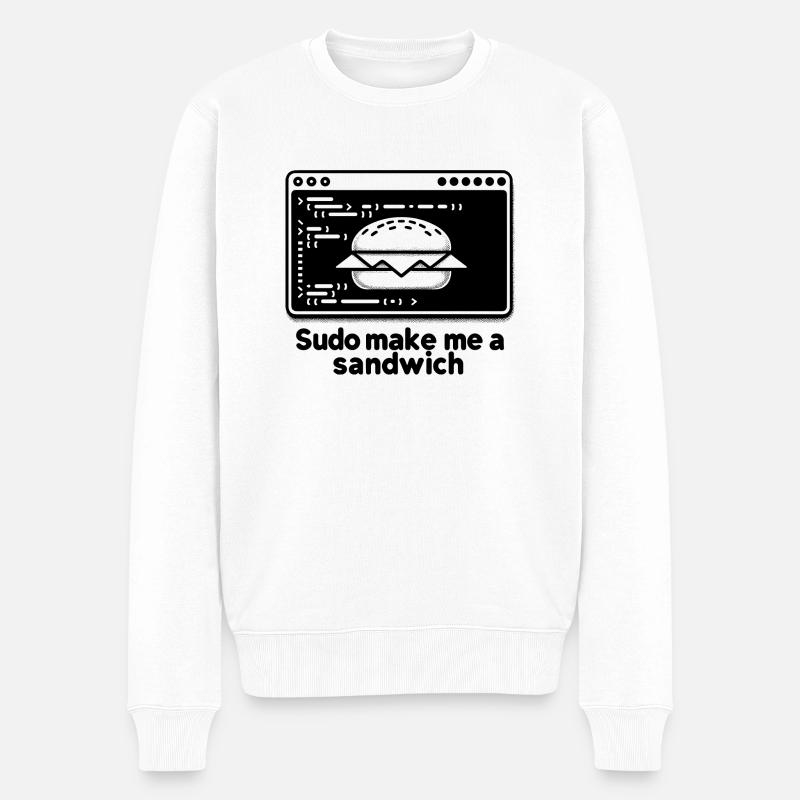 Sudo Fais-moi un sandwich - Pull Premium bio Homme - blanc