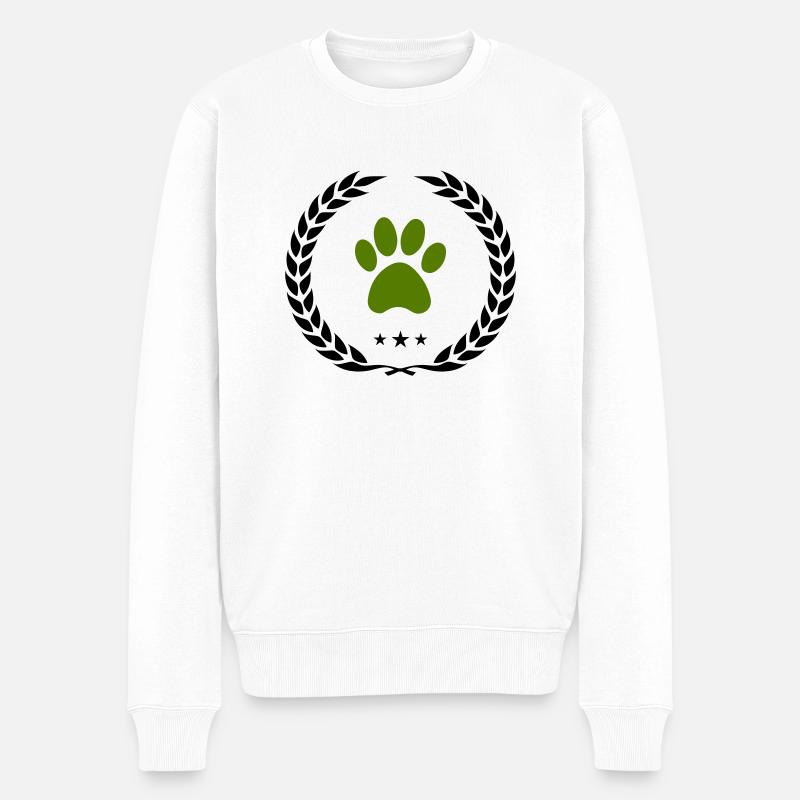 Couronne de patte - Pull Premium bio Homme - blanc