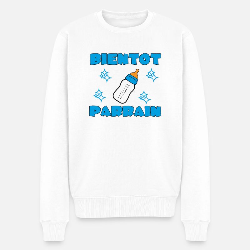 BALD PATE SEIN - Männer Premium Bio Pullover - Weiß