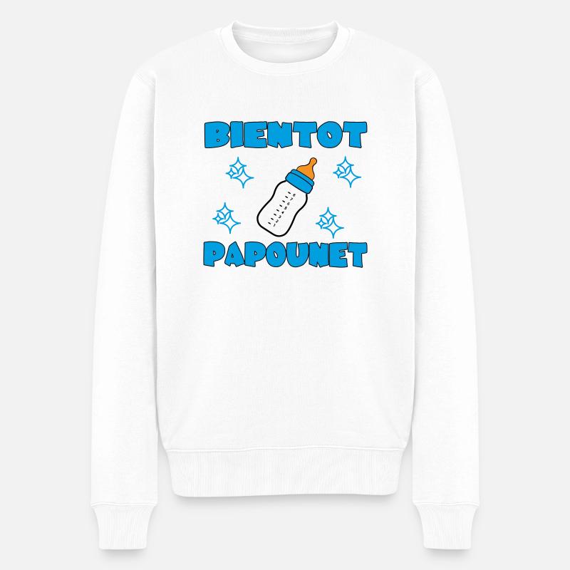 BIENTOT PAPOUNET - Pull Premium bio Homme - blanc