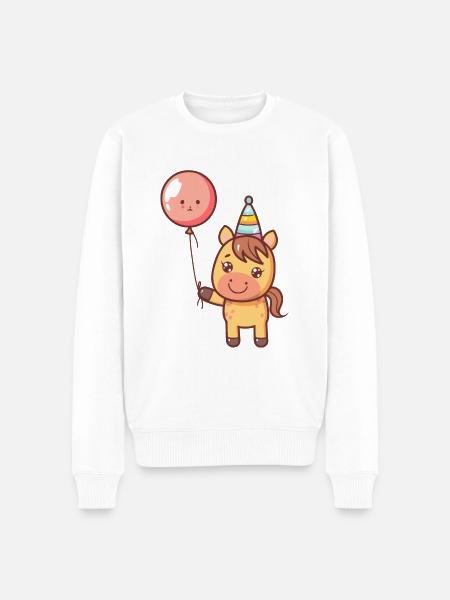 Cheval Anniversaire Bébé - Pull Premium bio Homme - blanc