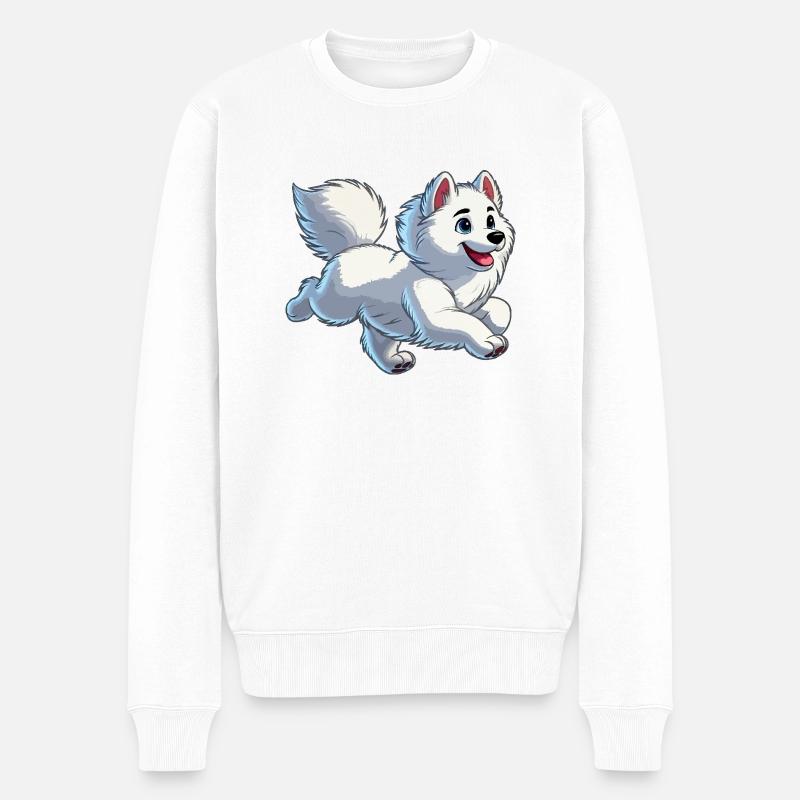 Samoyède jeune - Pull Premium bio Homme - blanc