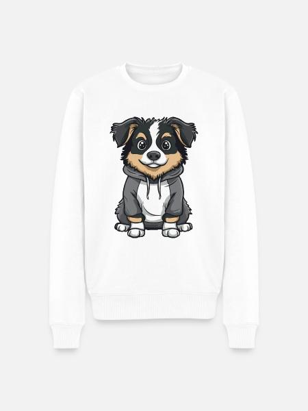 Australian Shepherd Funny - Men's Premium Organic Jumper - white