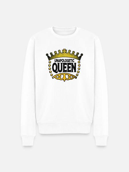 Unapologetic Queen - Men's Premium Organic Jumper - white