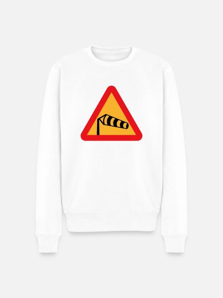 Wind Sock Symbol - Men's Premium Organic Jumper - white