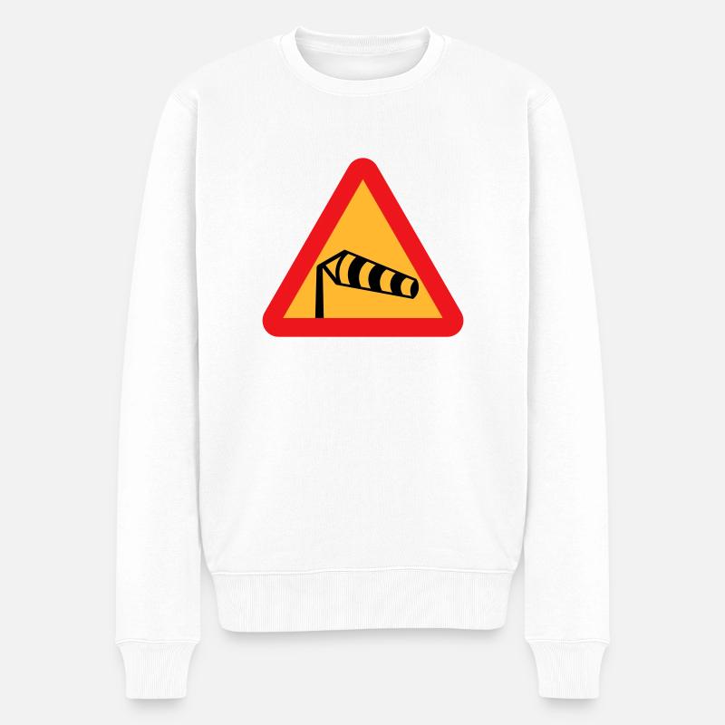 Wind-Socken-Symbol - Männer Premium Bio Pullover - Weiß