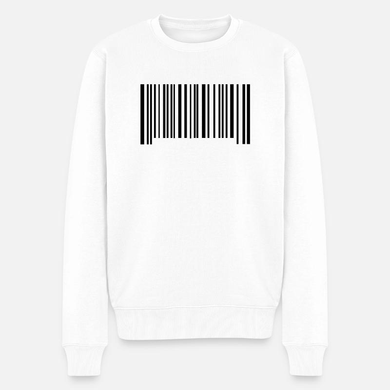 barcode - Männer Premium Bio Pullover - Weiß