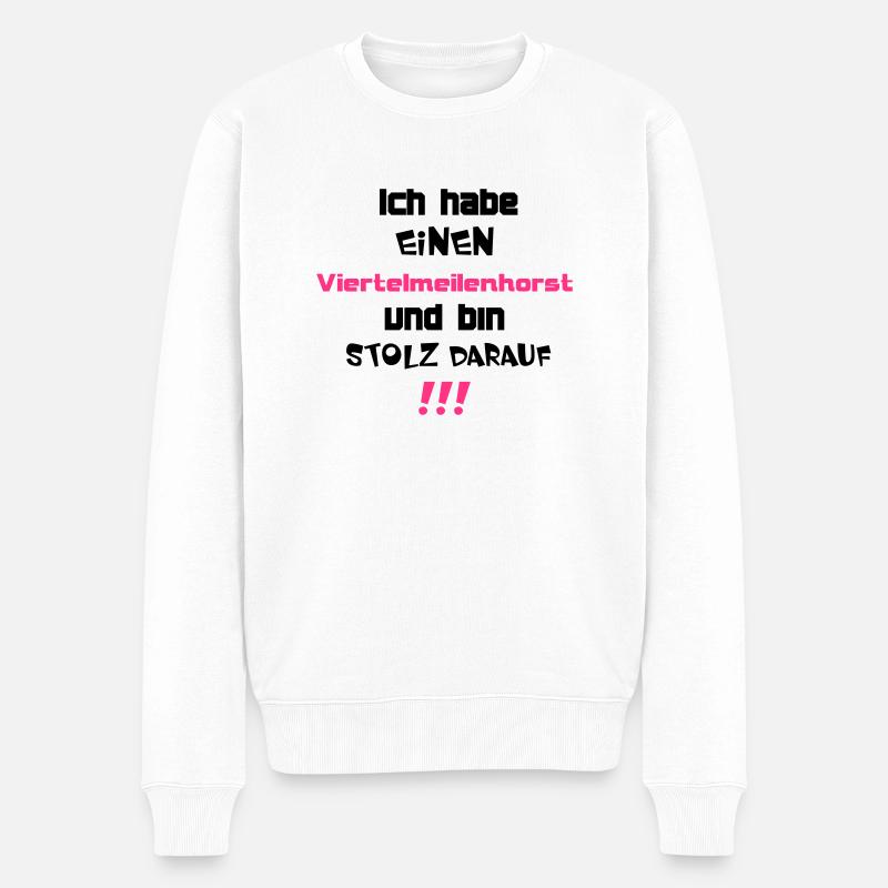Viertelmeilenhorst - Männer Premium Bio Pullover - Weiß
