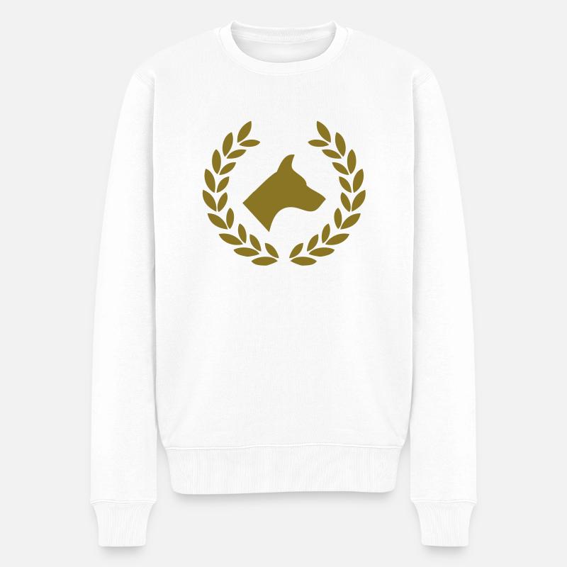 dog deluxe - Männer Premium Bio Pullover - Weiß