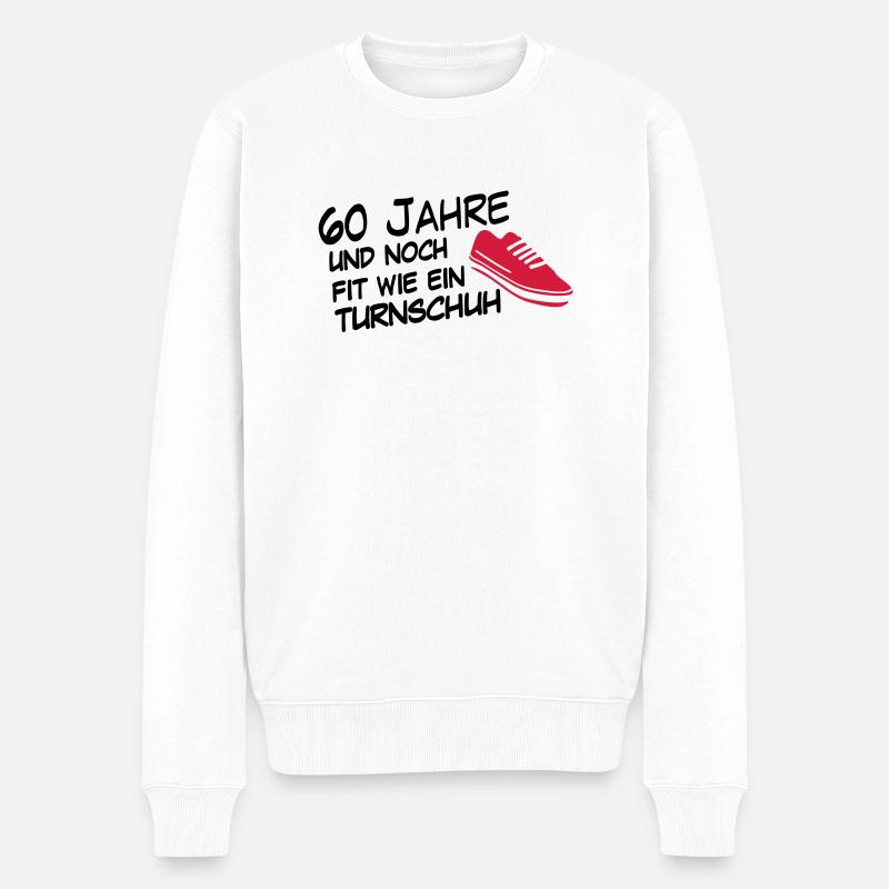 60turnschuh - Männer Premium Bio Pullover - Weiß