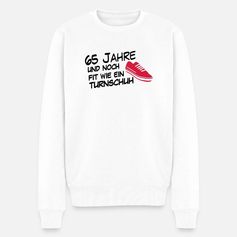 65 turnschuh - Männer Premium Bio Pullover - Weiß