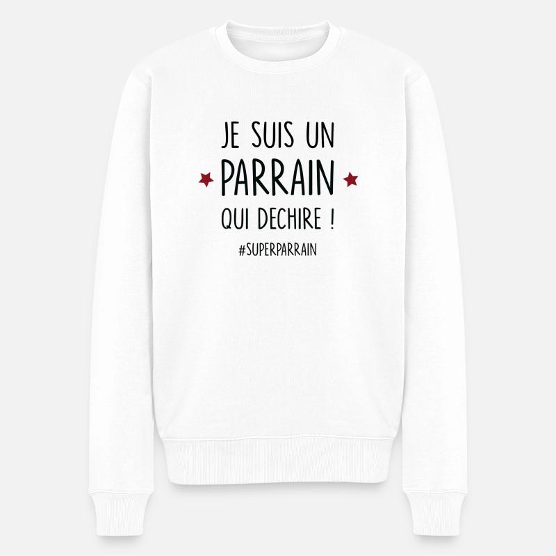 je suis un parrain qui dechire ! - Pull Premium bio Homme - blanc