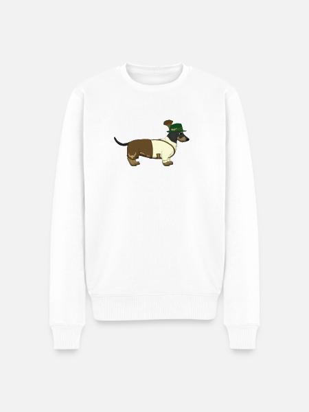 Teckel Bavière - Pull Premium bio Homme - blanc