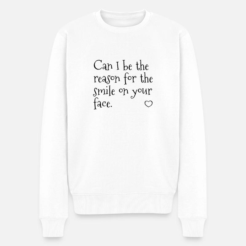 love quotes de - Männer Premium Bio Pullover - Weiß