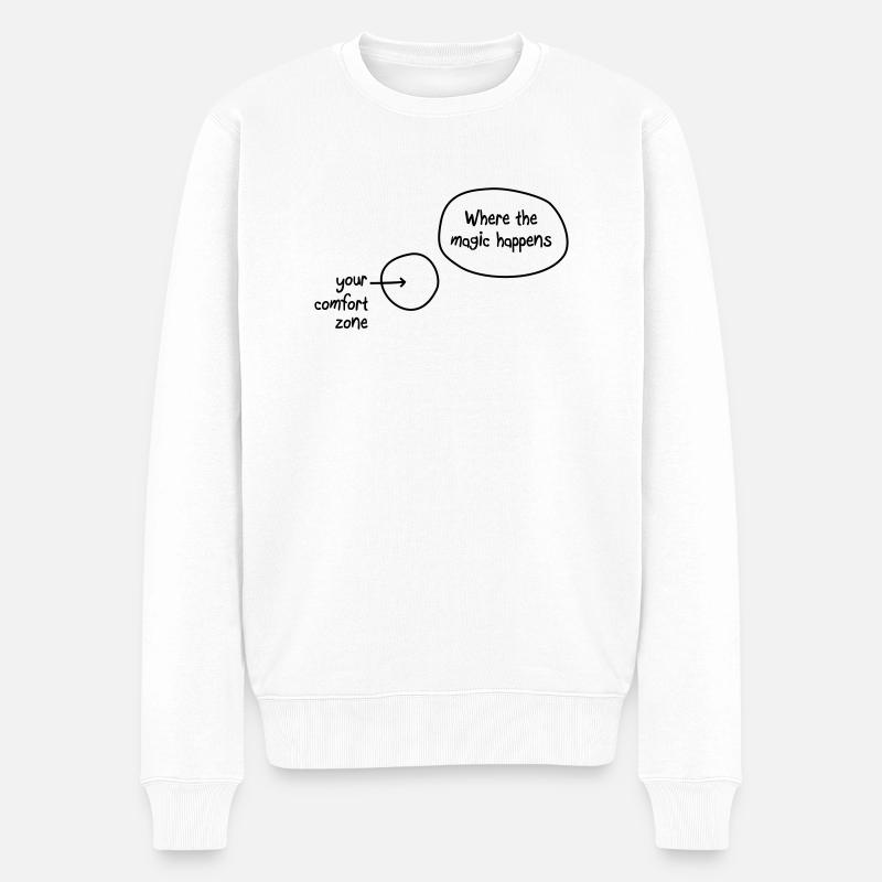 Where the magic happens, Sport, Laufen - Männer Premium Bio Pullover - Weiß