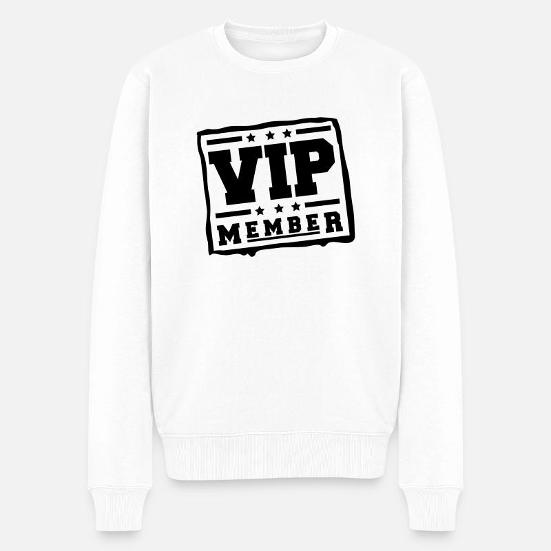 vip_member_bv1 - Männer Premium Bio Pullover - Weiß
