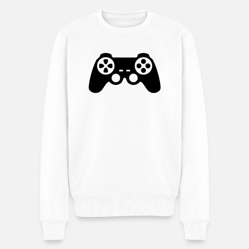 Controller - Männer Premium Bio Pullover - Weiß