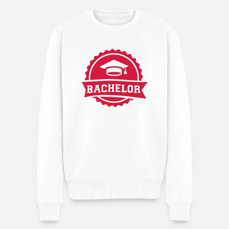 Bachelor - Männer Premium Bio Pullover - Weiß