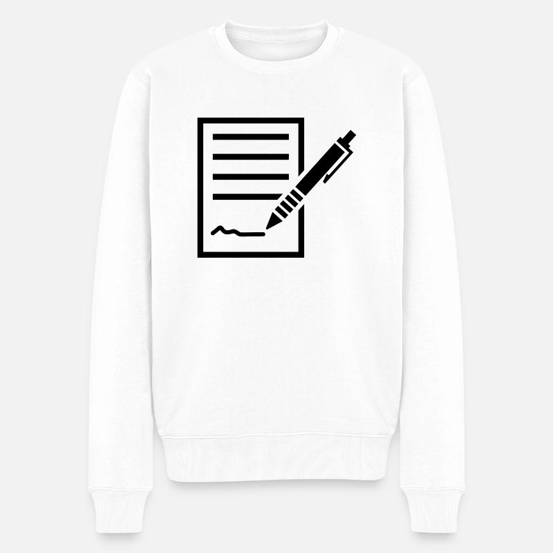 Contrat - Pull Premium bio Homme - blanc