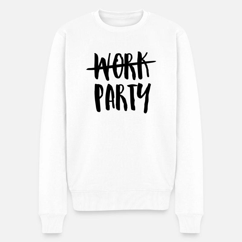 Work - Party - Pull Premium bio Homme - blanc