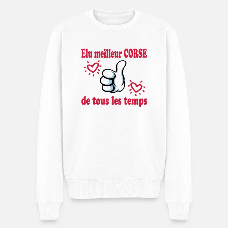 Elu meilleur corse de tous les temps - Pull Premium bio Homme - blanc