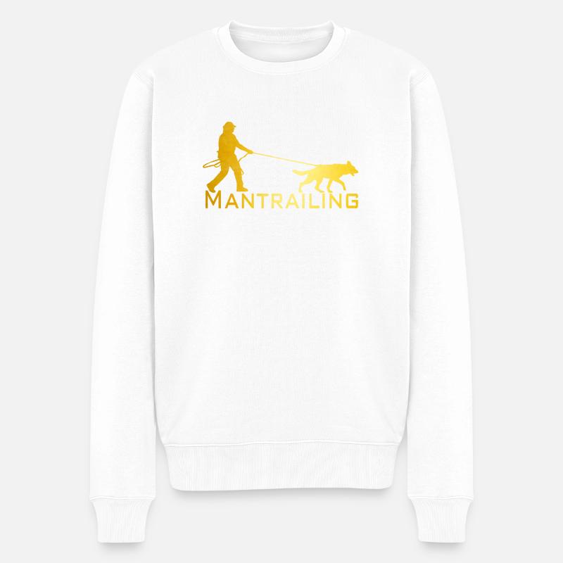 Mantrailing or - Pull Premium bio Homme - blanc