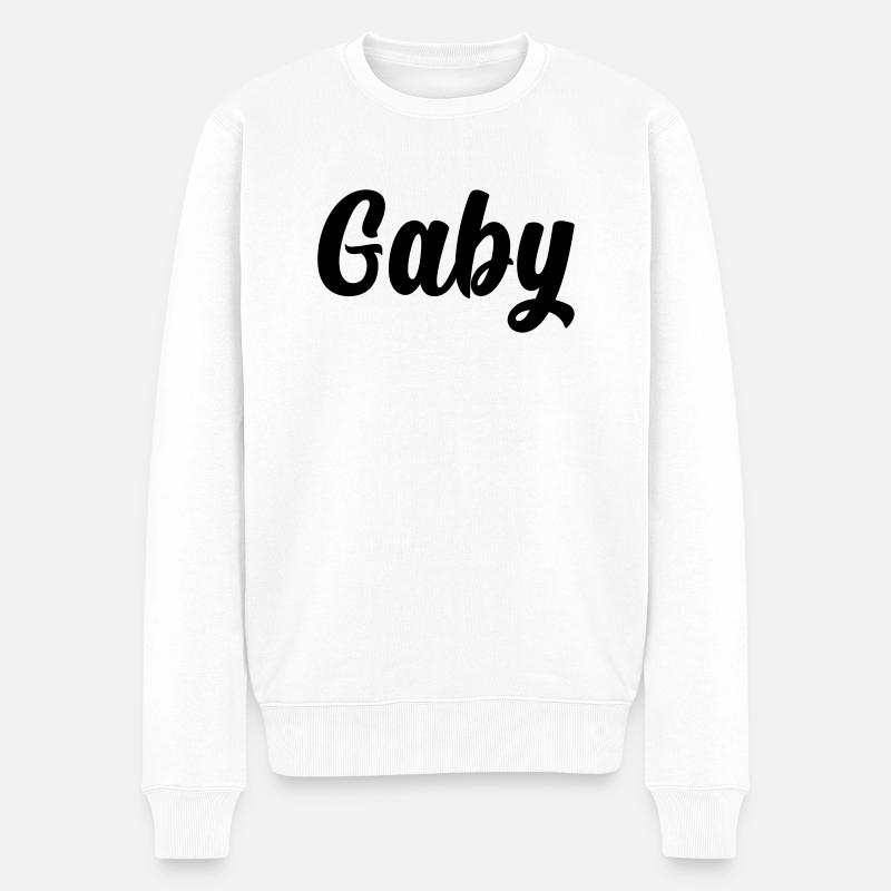 Gaby - Männer Premium Bio Pullover - Weiß