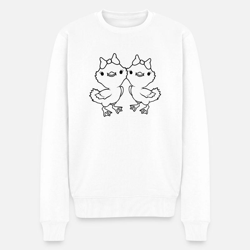 Girlfriends 2 Chicks Équipe - Pull Premium bio Homme - blanc