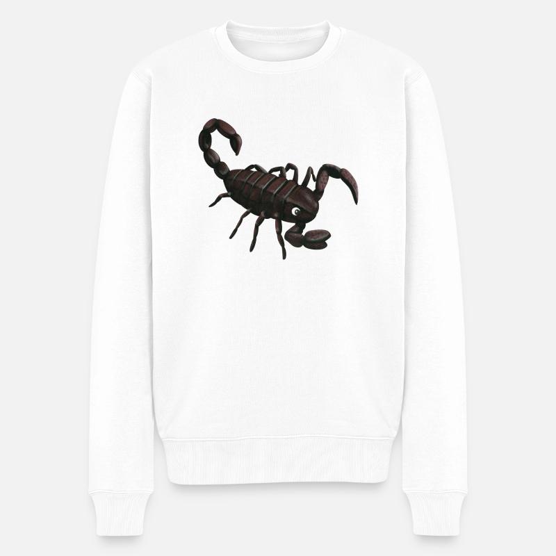 kleiner Skorpion - Männer Premium Bio Pullover - Weiß